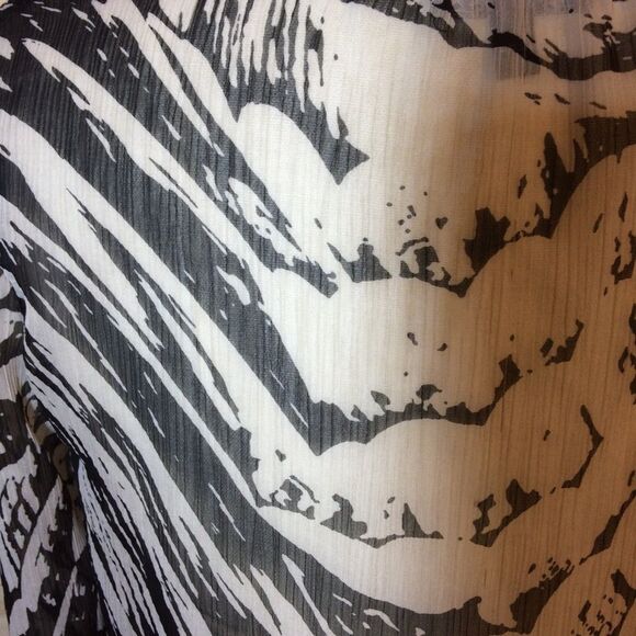 Express Woman's Long Sheer Animal Print Button-Down Swimsuit Cover Up-Size M - Picture 6 of 7